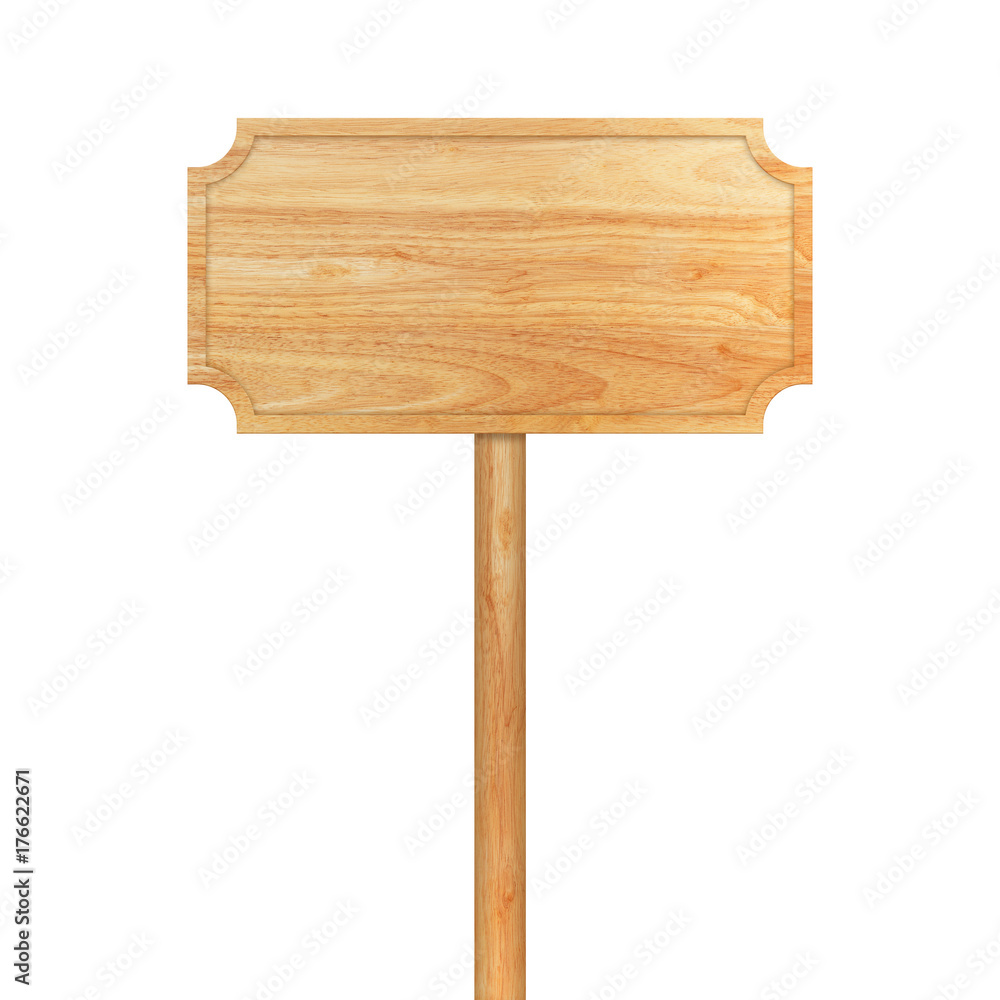 Wooden sign boards isolated on white background with objects clipping path for design work Wooden sign boards isolated on white background with objects clipping path for design work