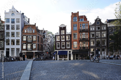 Typical Dutch houses in Amsterdam