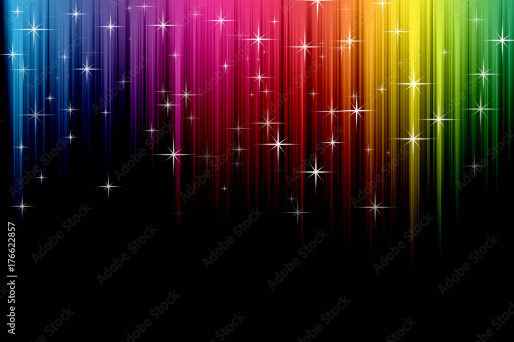 rainbow colored light background with stars rainbow colored light background with stars