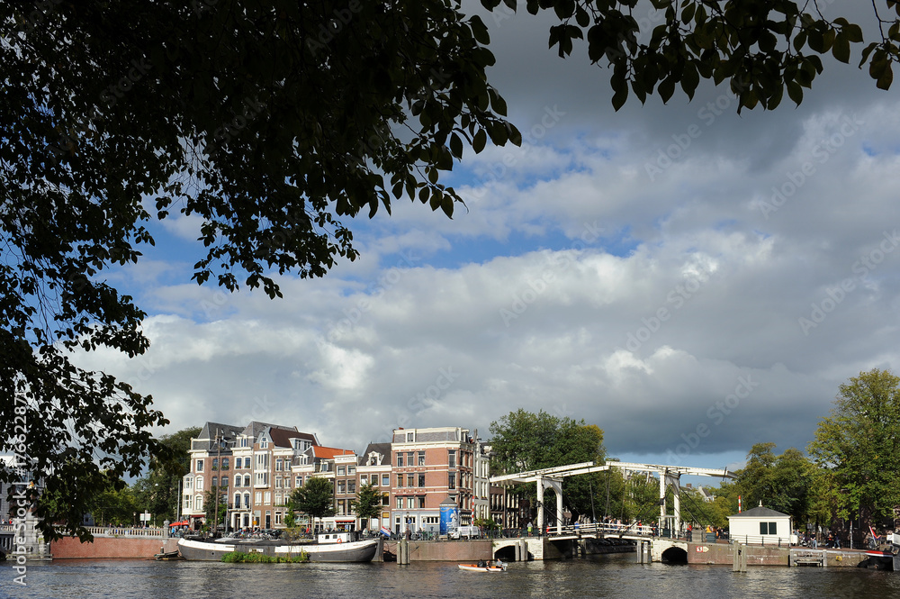 The Magere Brug in Amsterdam, Netherlands