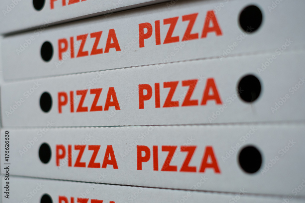   pizza boxes -   pizza cartons - empty pizza box