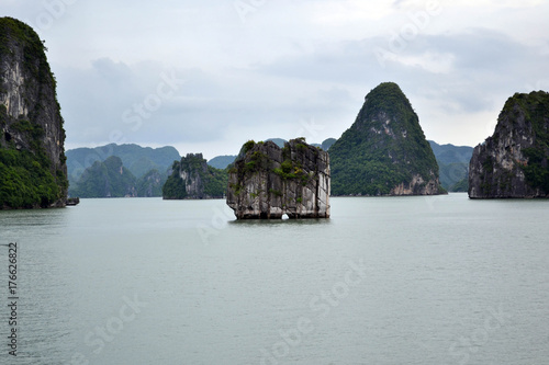 The view around Ha Long Bay in Vietnam. It's a UNESCO world heritage photo