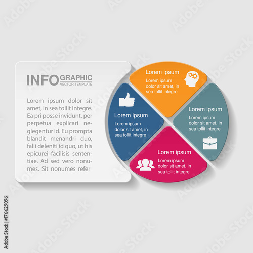 Vector infographic template for diagram, graph, presentation, chart, business concept with 4 options.