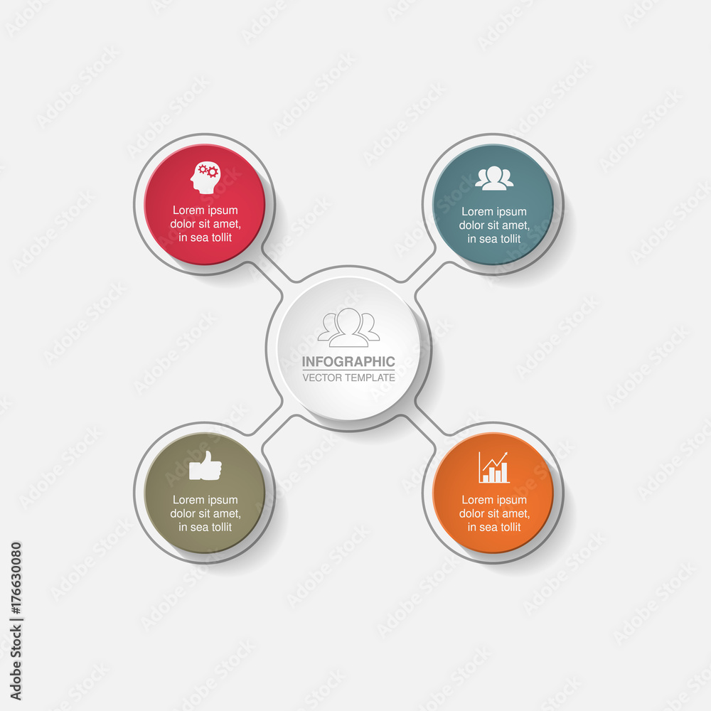 Vector infographic template for diagram, graph, presentation, chart, business concept with 4 options. Vector infographic template for diagram, graph, presentation, chart, business concept with 4 options.