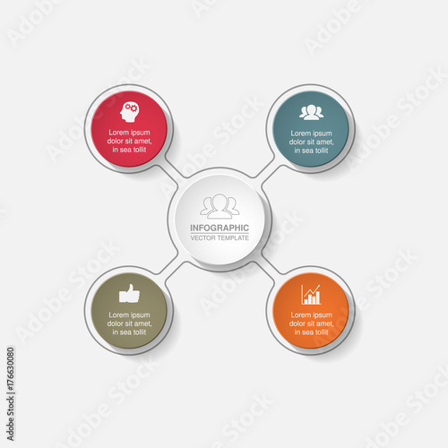 Vector infographic template for diagram, graph, presentation, chart, business concept with 4 options.