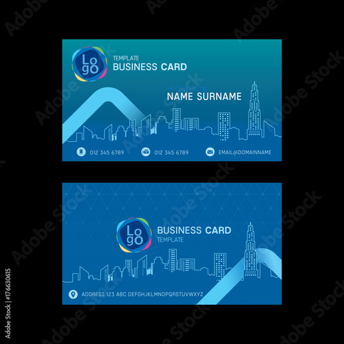 Business card template design.