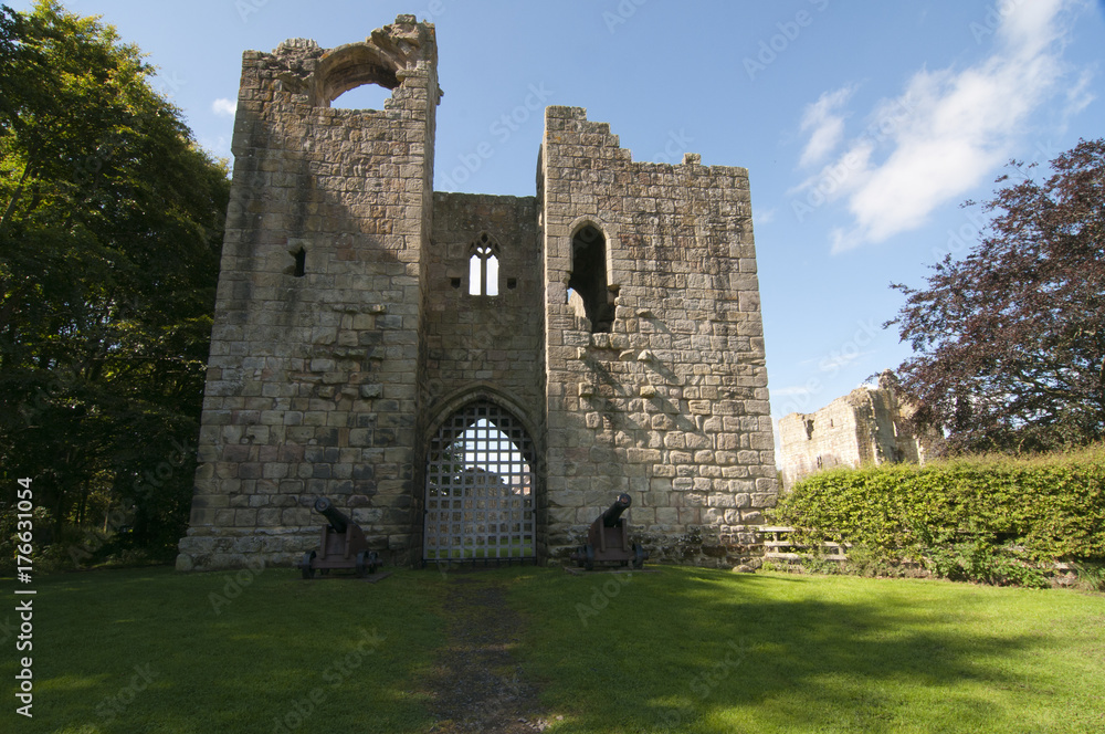 Gatehouse of Etal castle Northumberland