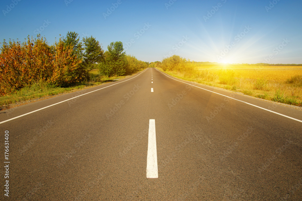 Asphalt car road Asphalt car road