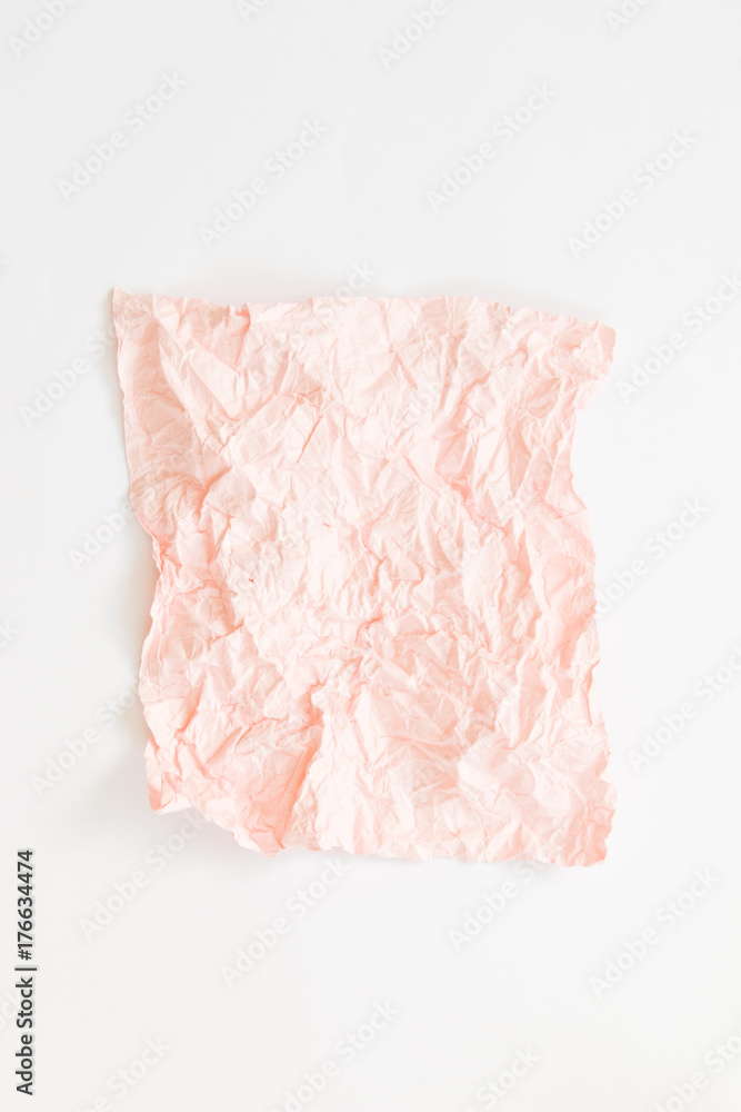 Obraz premium Pink crumpled paper texture