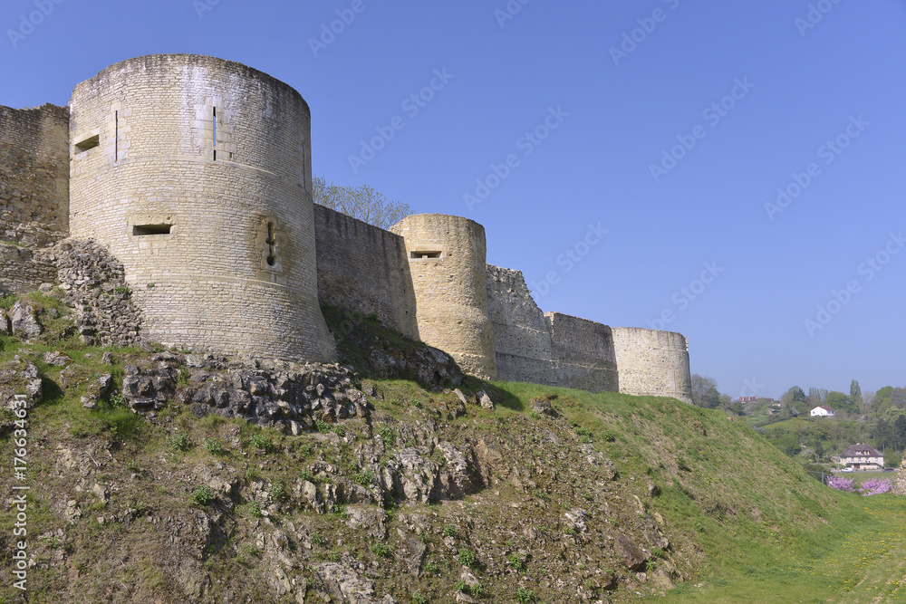 Castle of William the Conqueror of Falaise, a commune in the Calvados department in the Basse-Normandie region in northwestern France