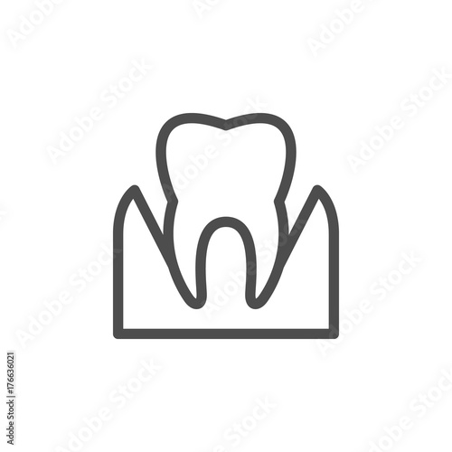 Parodontosis line icon