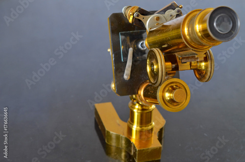 Vintage Brass Microscope

