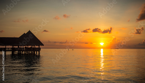 Sunset on the Maldives