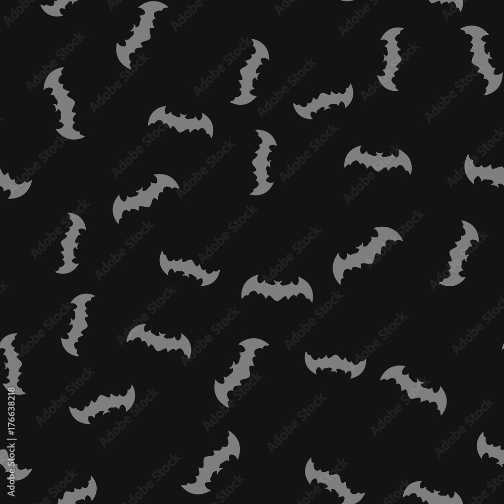 Seamless pattern with bats