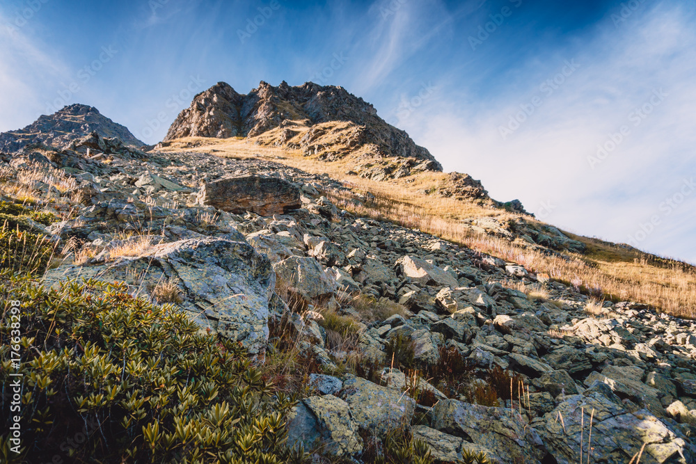 Obraz premium Mountain alpine landscape in Caucasus