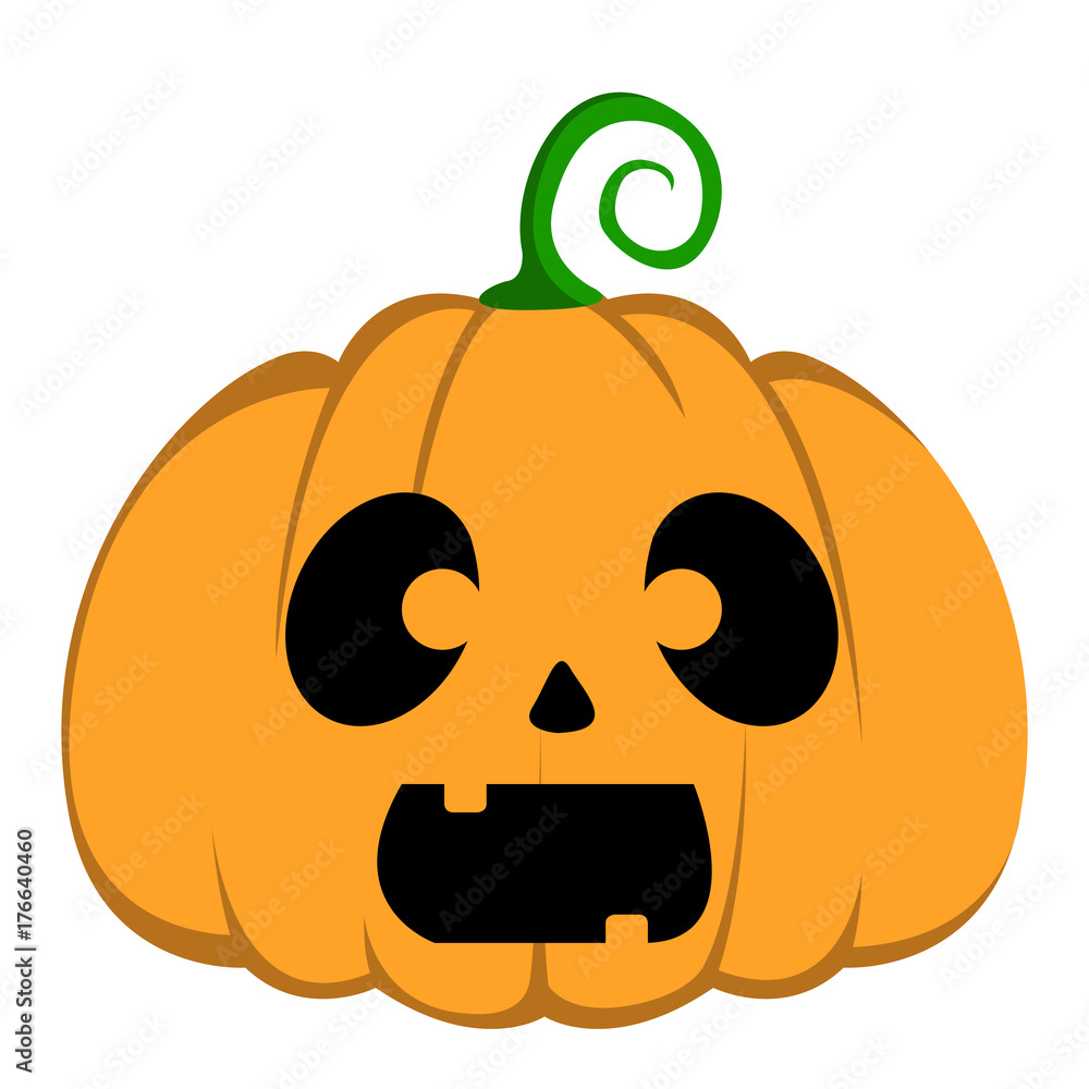 Isolated halloween jack-o-lantern Isolated halloween jack-o-lantern