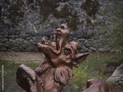 Fuente de los dragones,(Detail) La Granja de san Ildefonso Palace. Segovia, Spain