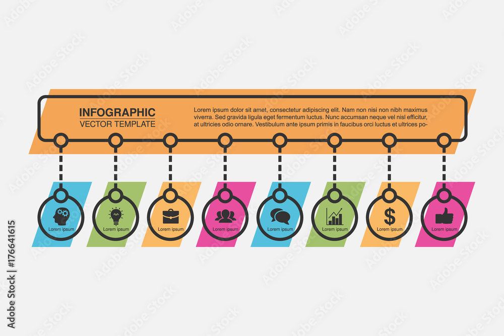 Vector infographic template for diagram, graph, presentation, chart, business concept with 8 options. Vector infographic template for diagram, graph, presentation, chart, business concept with 8 options.