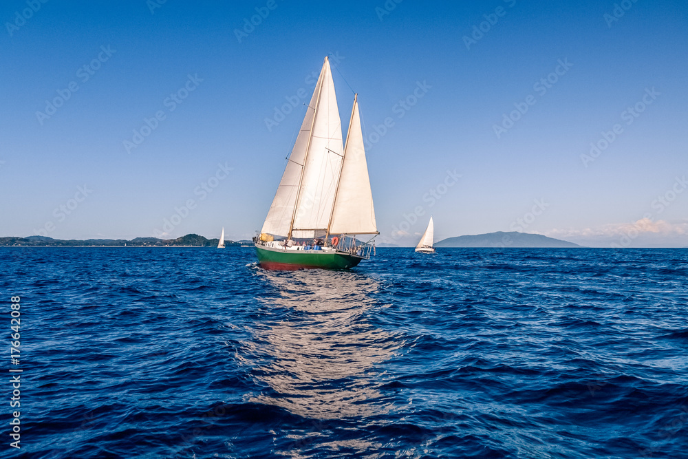 Sailboats race