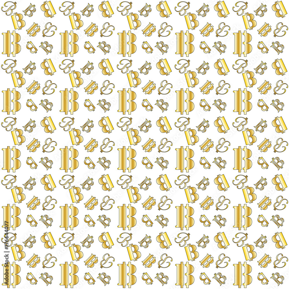illustration background image of the symbol of the symbol bitcoin in various designs with yellow gradients in different fonts in a chaotic order on a white background illustration background image of the symbol of the symbol bitcoin in various designs with yellow gradients in different fonts in a chaotic order on a white background