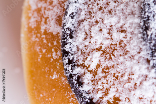 Yummy Donut with Powdered Sugar On © GeniusMinus