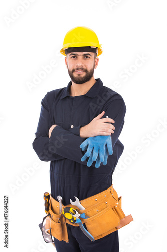 Smiling worker