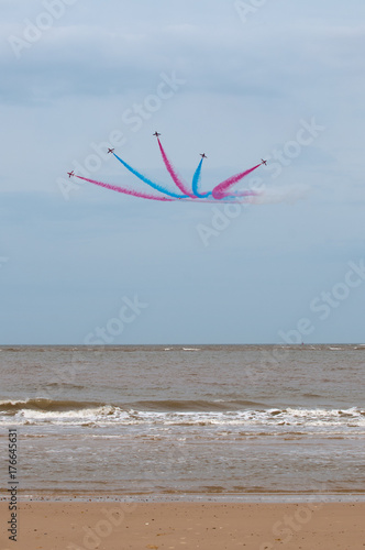 RAF Red  Arrows display at Lowestoft Airshow 2012 photo