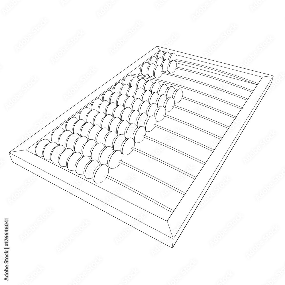 counting frame or abacus outline counting frame or abacus outline