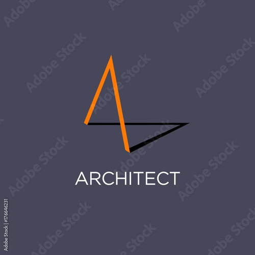 A Monogram. Architect logo or Building.