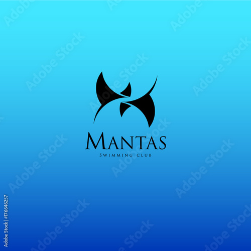 Mantas Swimming club logo.