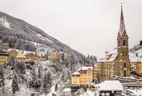 Winter  in the austrian spa and ski resort Bad Gastein, Austria photo