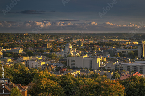 Kaunas aerial view from our Lord Jesus Christ's Basilica , Lithuania. © juriskraulis