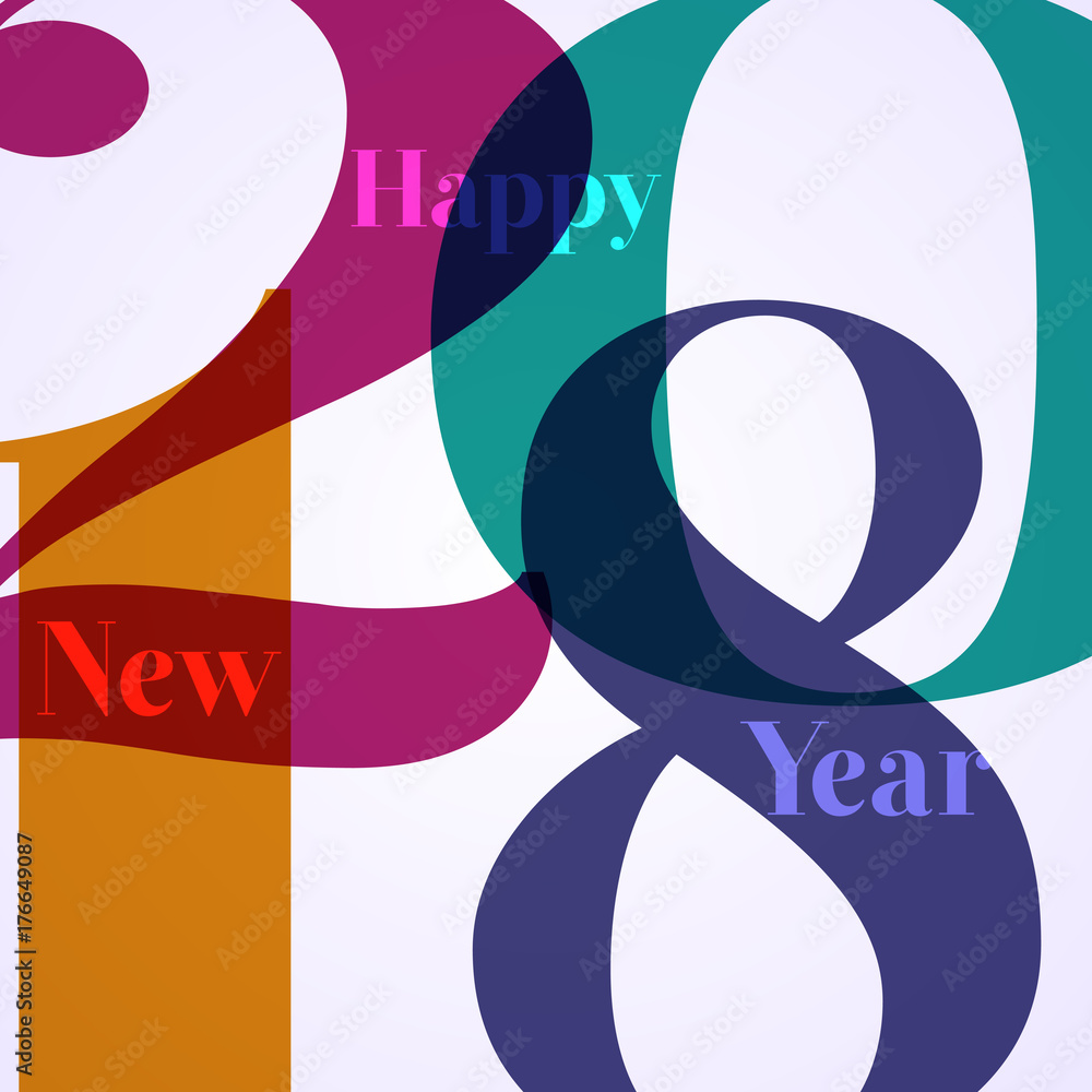 Abstract background for the arrival of new year 2018 Abstract background for the arrival of new year 2018