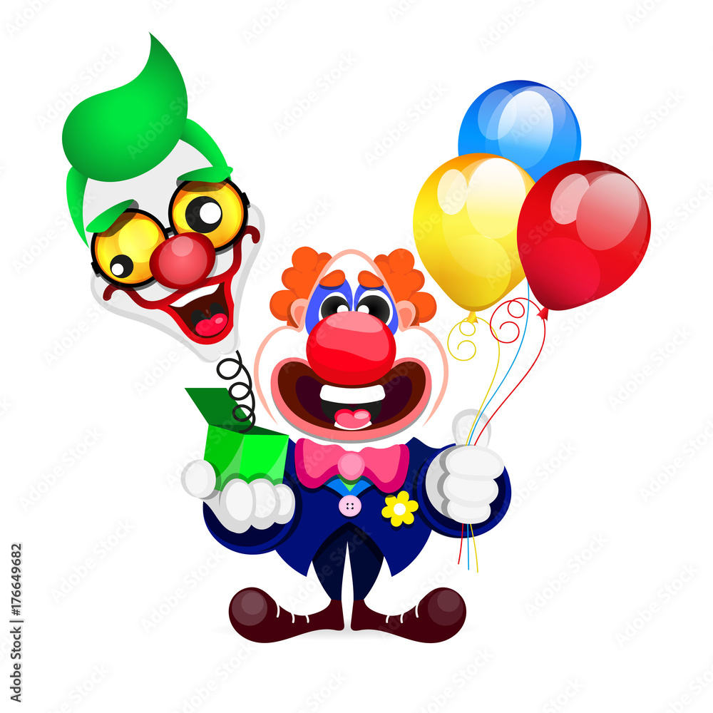 cartoon beautiful clown cartoon beautiful clown