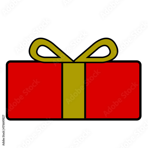 Isolated christmas present