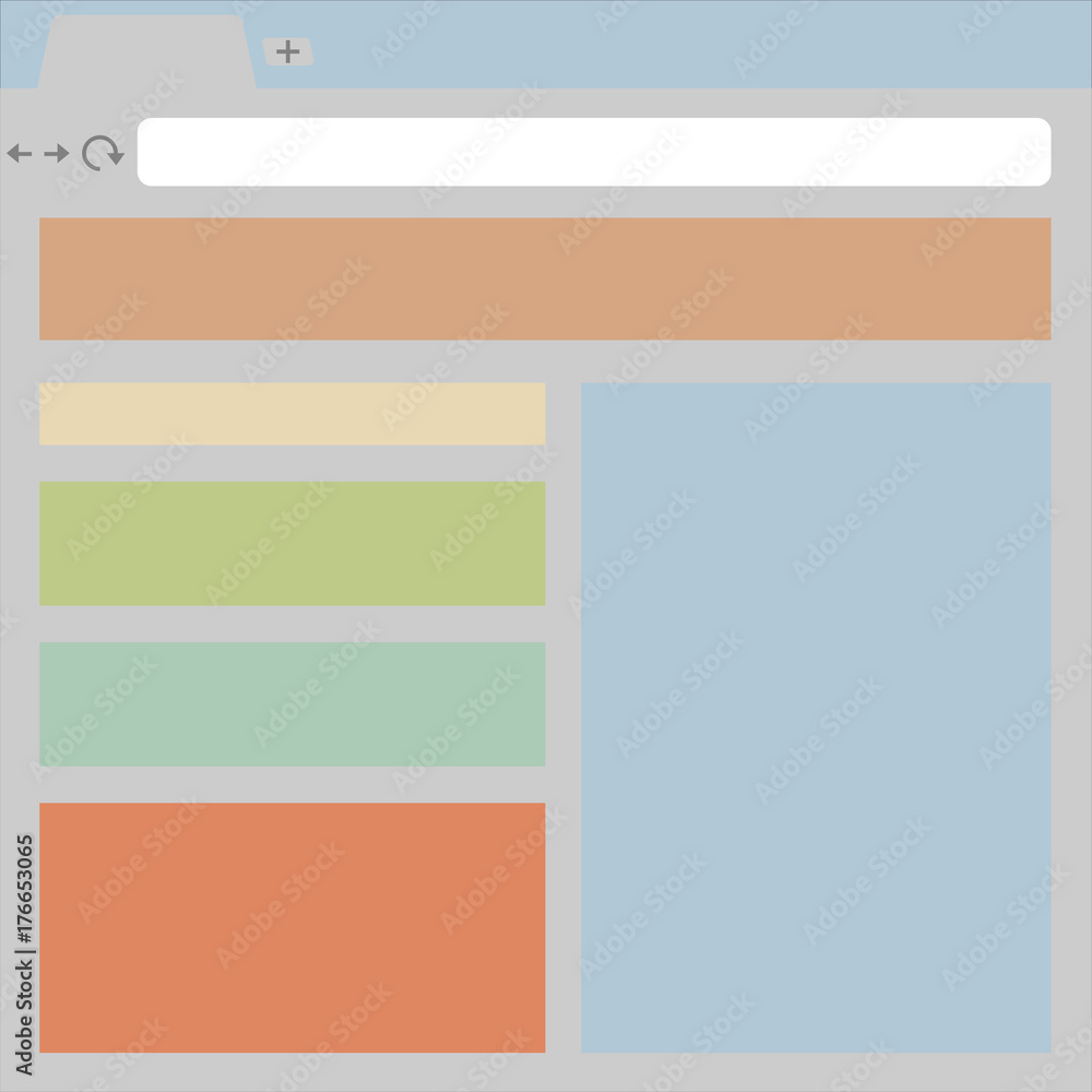 An example of a browser window with an open web page. An example of a browser window with an open web page.