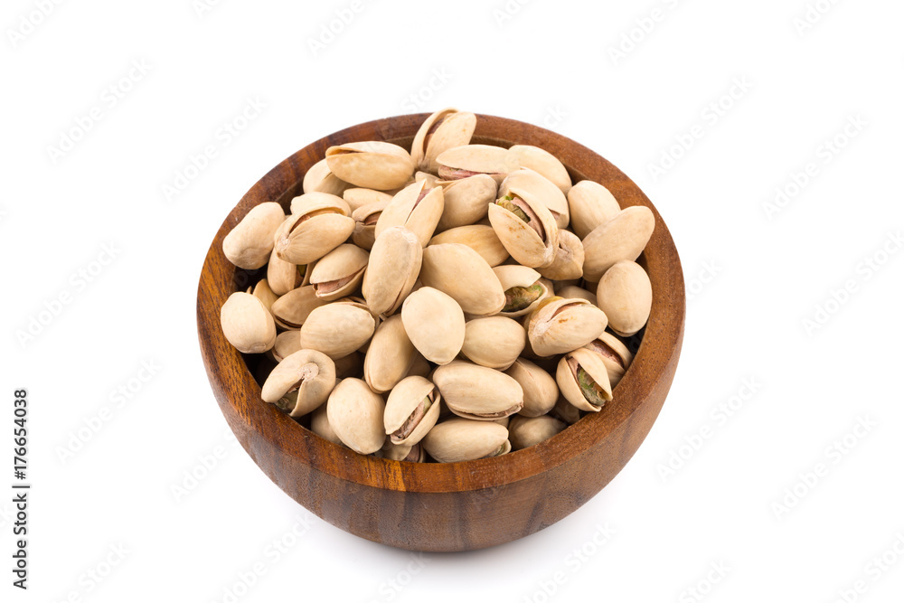 pistachio nut on white pistachio nut on white