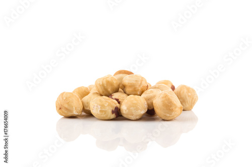 Closeup view of hazelnuts