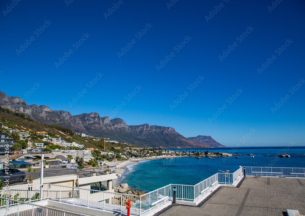 Naklejka premium Pejzaż miejski Kapsztad przy Western Cape w Południowa Afryka