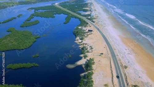 Aerial of SR-A1A, Intracoastal Waterway and Atlantic Ocean photo