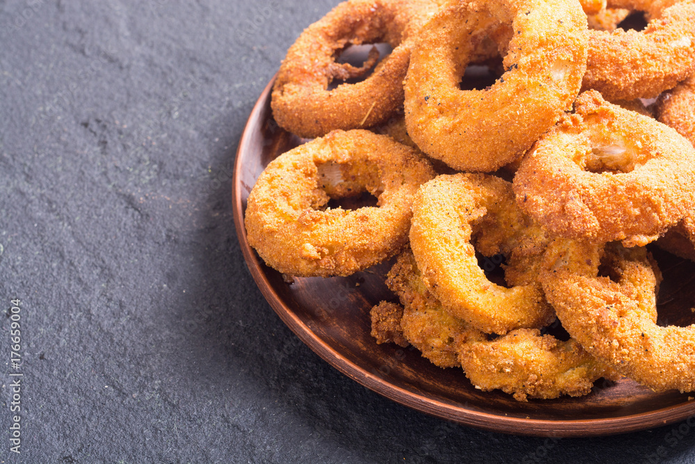 Homemade сrunchy fried onion rings Homemade сrunchy fried onion rings