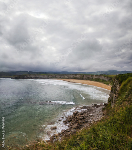 View of the beach, Langre, Cantabria, Spain
