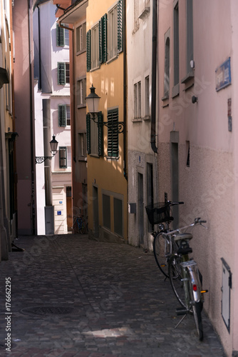 Old street of Zurich, Switzerland