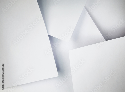 composition of white paper sheets