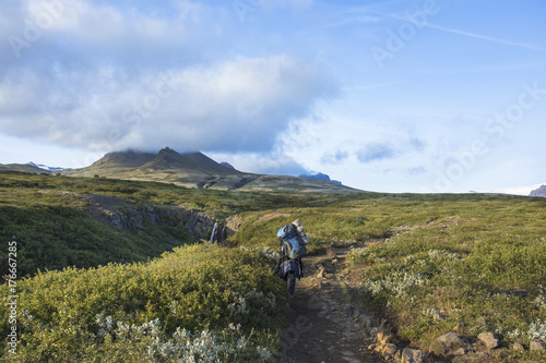 Trekking in Skaftafell national park in Iceland