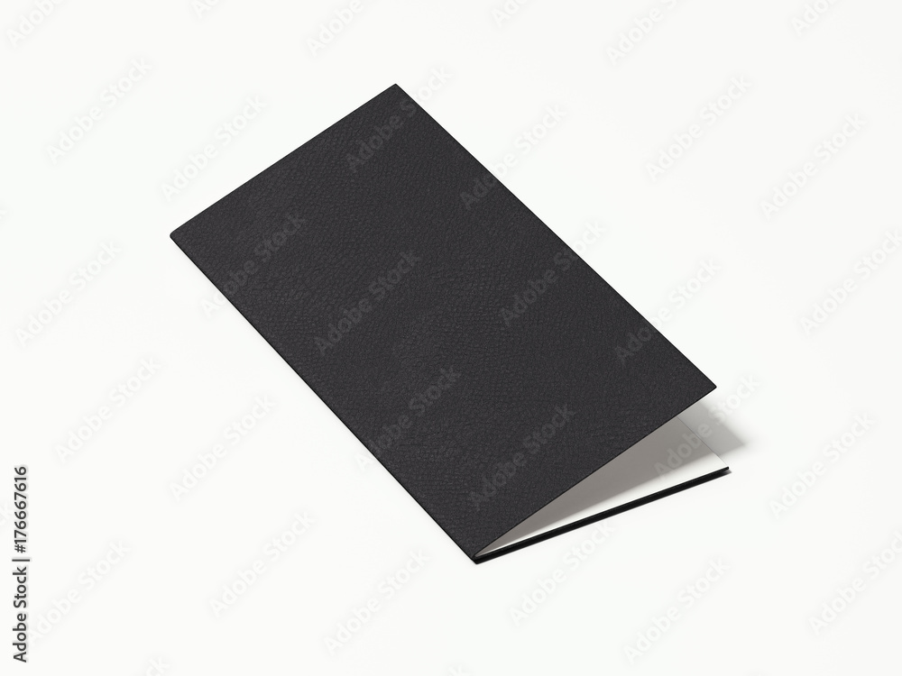Black restaurant menu. 3d rendering Black restaurant menu. 3d rendering