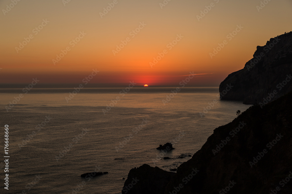 Sunset on the Cantabrian coast