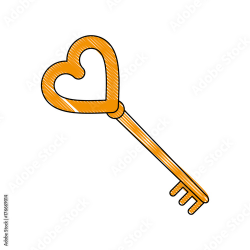 Key of love icon vector illustration graphic design