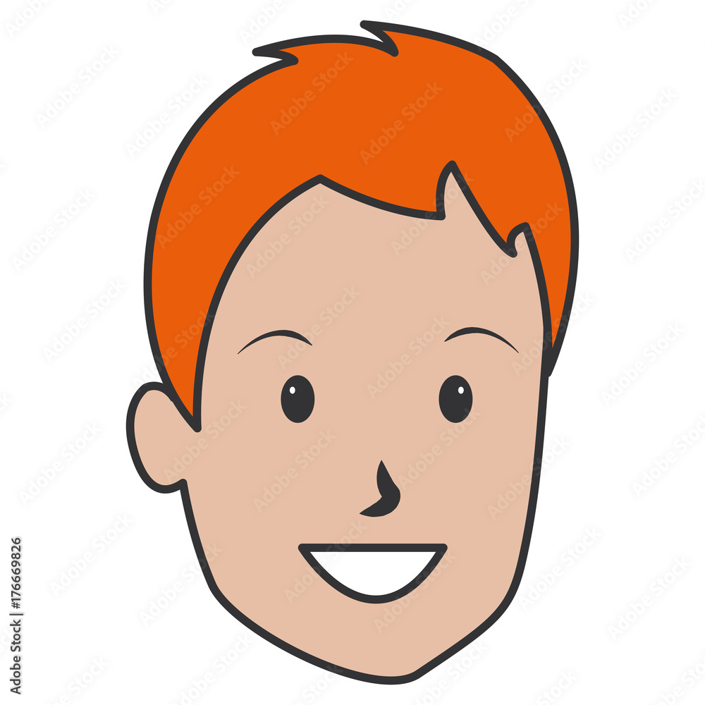 young man head avatar character