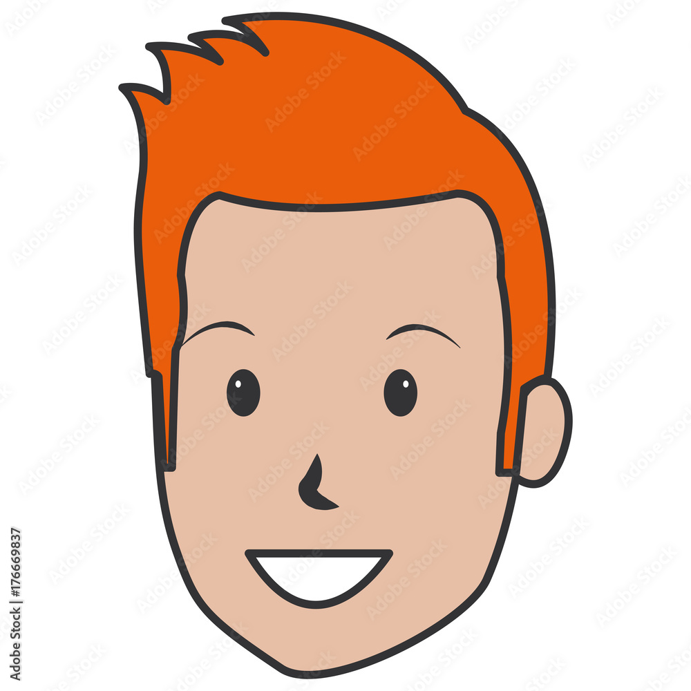 young man head avatar character young man head avatar character